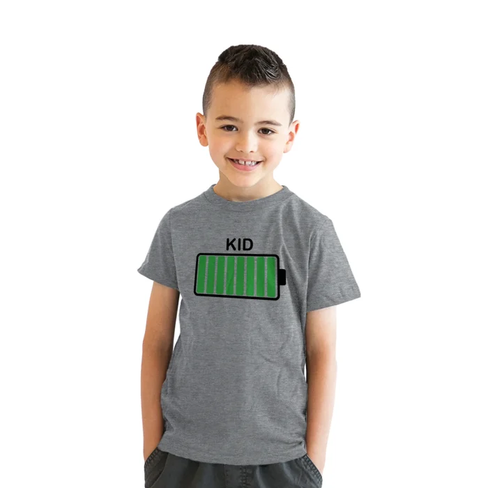 Kid Battery Fully Charged Youth T Shirt